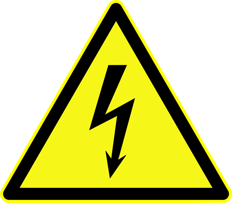 DIN 4844-2 Warnung vor gef el Spannung D-W008