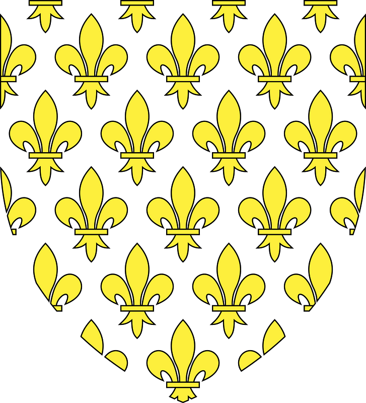 Héraldique meuble Semé de fleurs de lys - version 2
