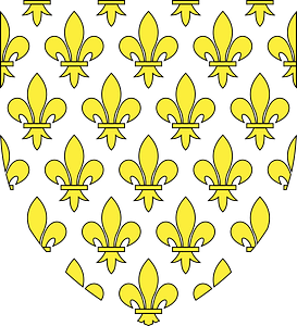 Héraldique meuble Semé de fleurs de lys - version 2