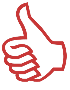 Symbol thumbs upbordo