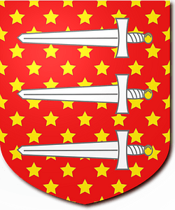 Blazon of Chute Baronets of Hinxhill Place (1684)