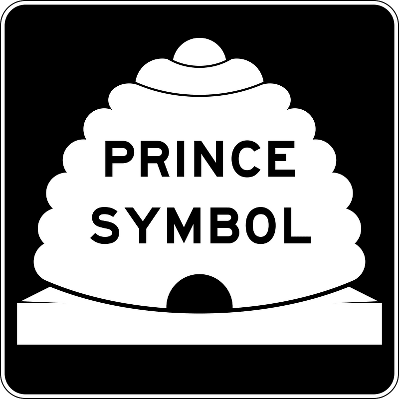 Prince symbol in a beehive
