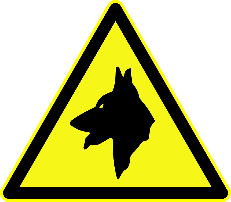 Angry dog sing