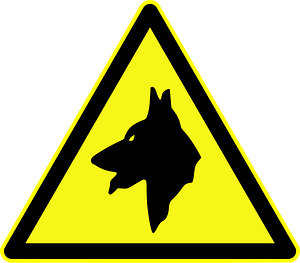 Angry dog sing