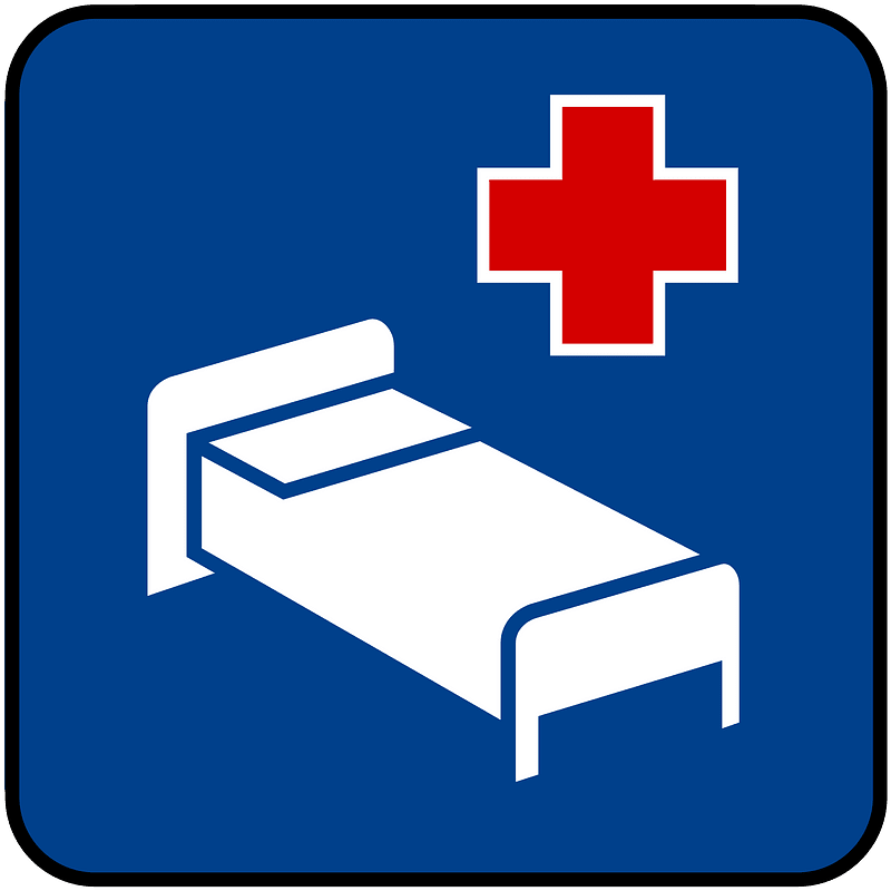 Italian traffic signs - icona ospedale