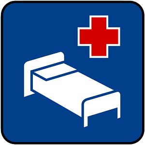 Italian traffic signs - icona ospedale