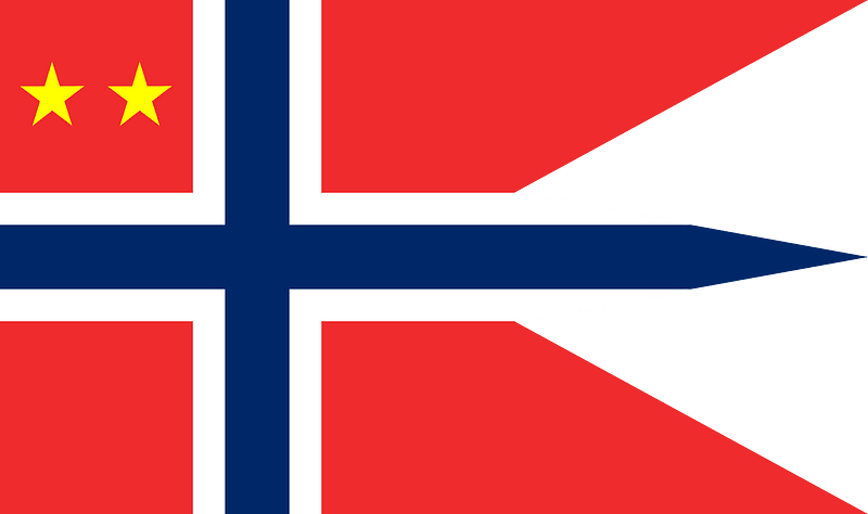 Norwegian Major General rank flag