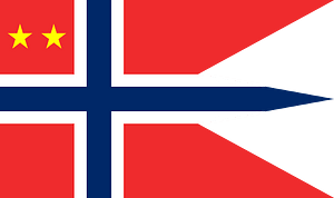 Norwegian Major General rank flag
