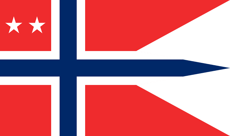 Rank Flag of a Rear Admiral of the Royal Norwegian Navy
