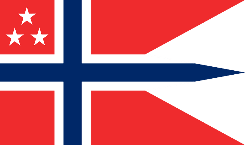 Rank Flag of a Vice Admiral of the Royal Norwegian Navy