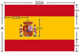 Spain flag construction sheet