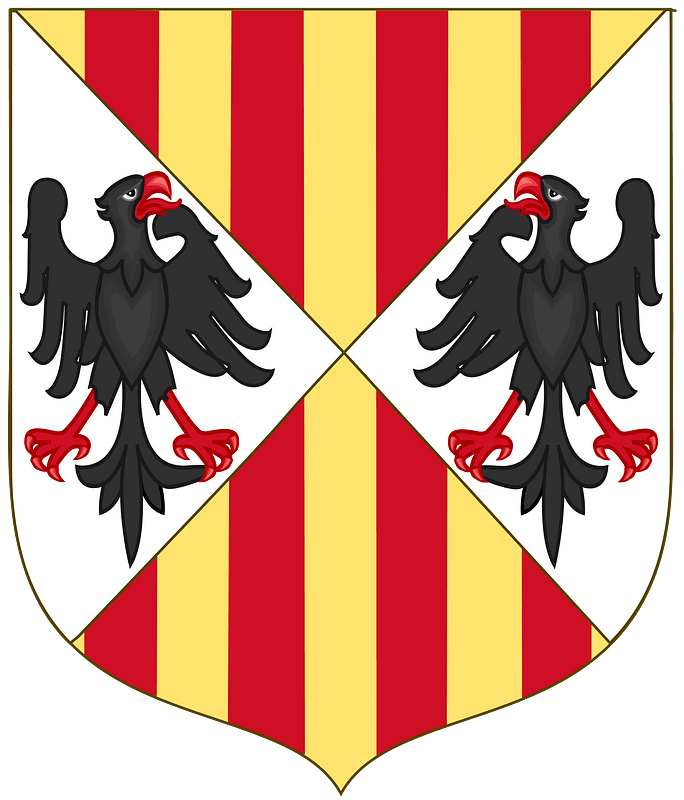 Arms of the Aragonese Kings of Sicily (Shape Variant)