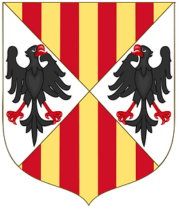 Arms of the Aragonese Kings of Sicily (Shape Variant)