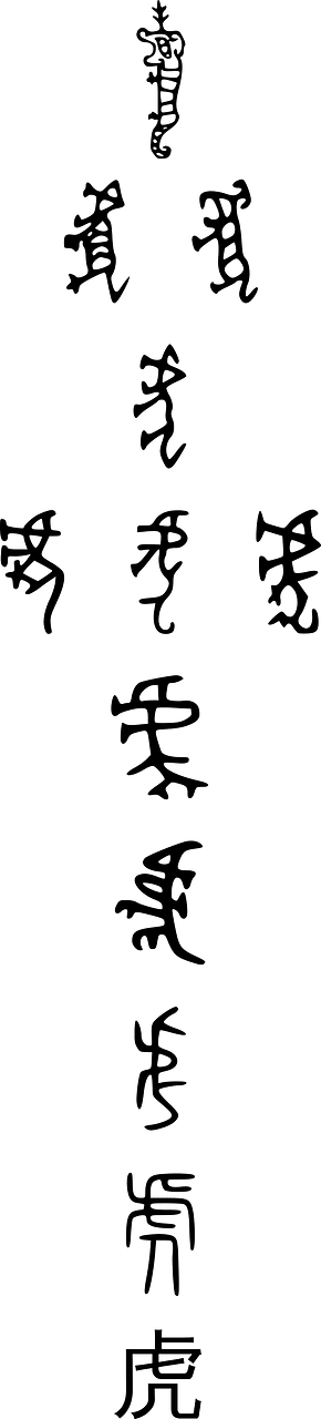 Evolution of chinese character tiger