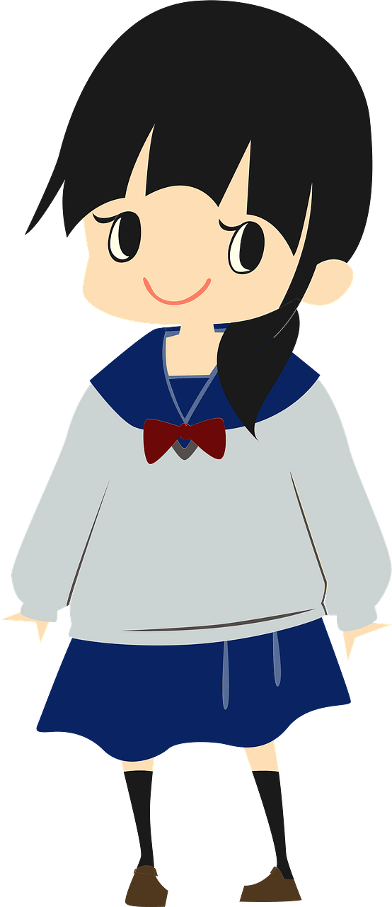 (Brianna) Schoolgirl is Wearing a Sailor Fuku - Long Sleeve School Uniform