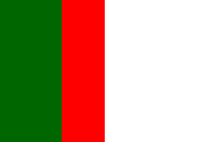 The flag of the national movement of Mohajirs people (Mujahirs, Islamis, Undris, Urudus)