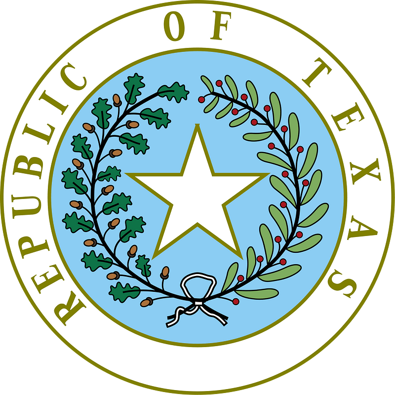 Seal of the Republic of Texas (colorized)