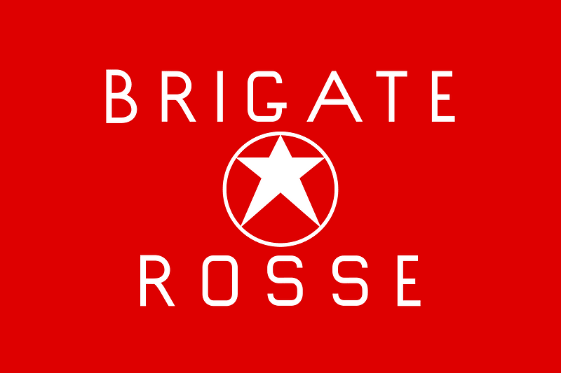 Flag of the Brigate Rosse white