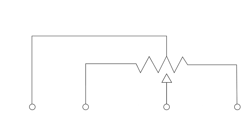 Center tapped potentiometer