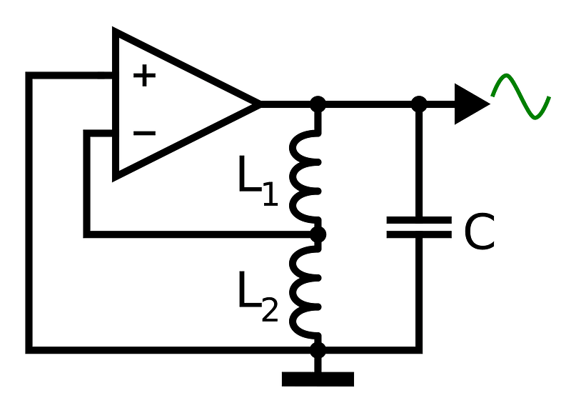 Oscillator hartley opamp