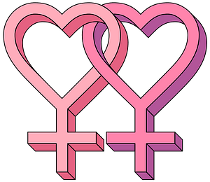 Lesbian-hearts-symbol-3D