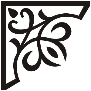 Corner Ornament Black Up Left