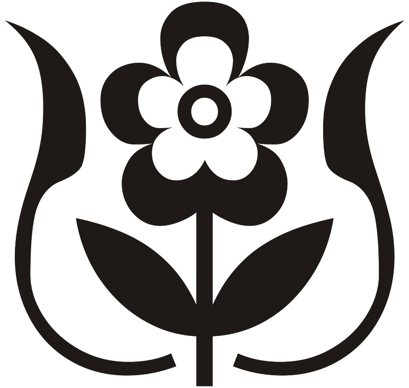FlowerC Ornament Black