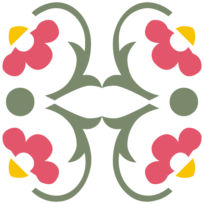 Flowers4 Ornament Colored