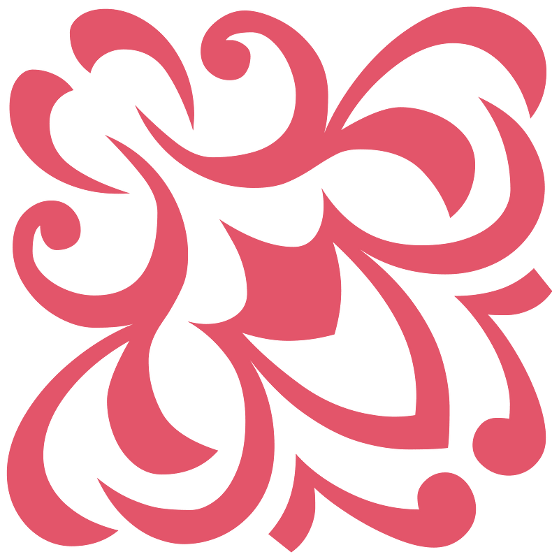 FlowerS Ornament Red Down Right