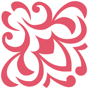 FlowerS Ornament Red Down Right