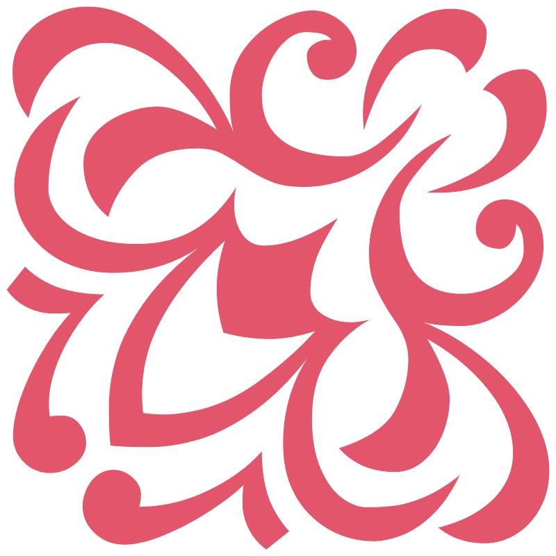 FlowerS Ornament Red Down Left