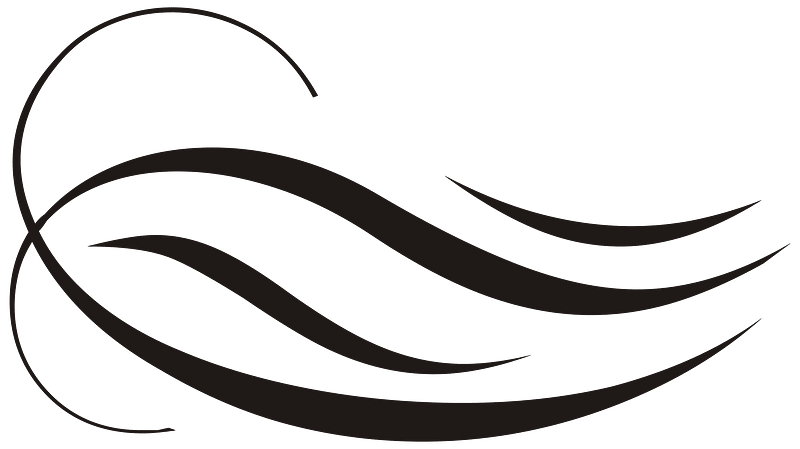 Four Lines Ornament Black Up Left