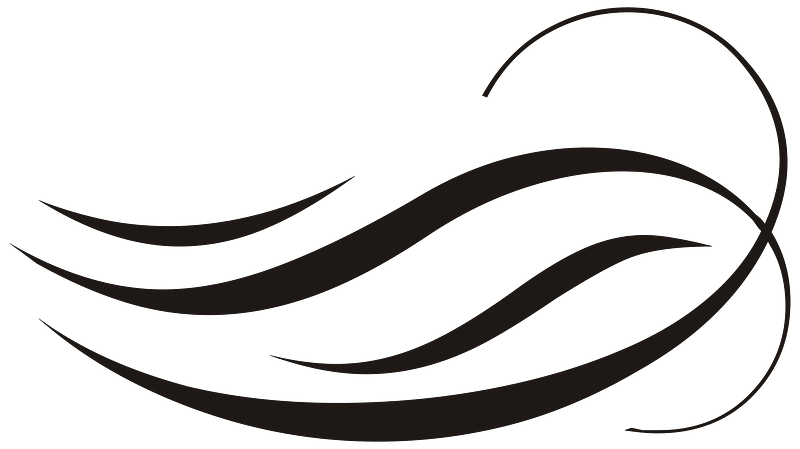 Four Lines Ornament Black Up Right
