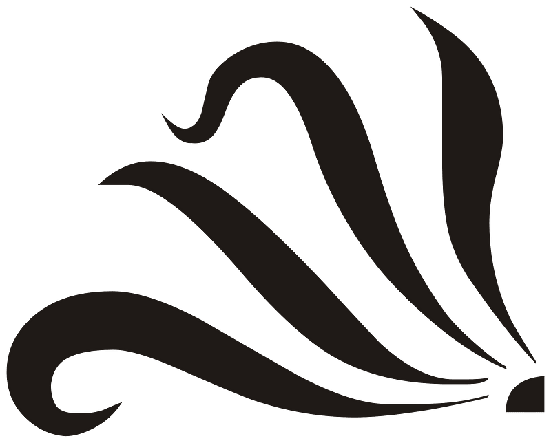Leaves4 Ornament Black Right