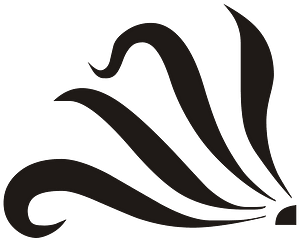 Leaves4 Ornament Black Right