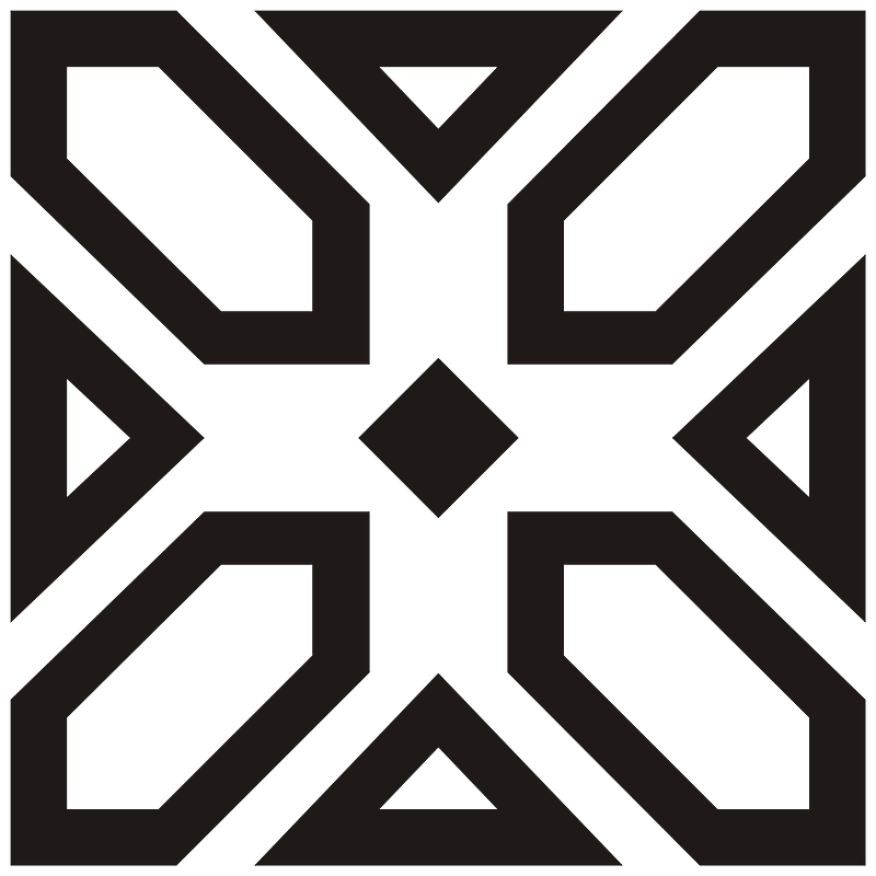 Square Ornament Black
