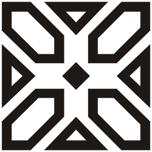 Square Ornament Black