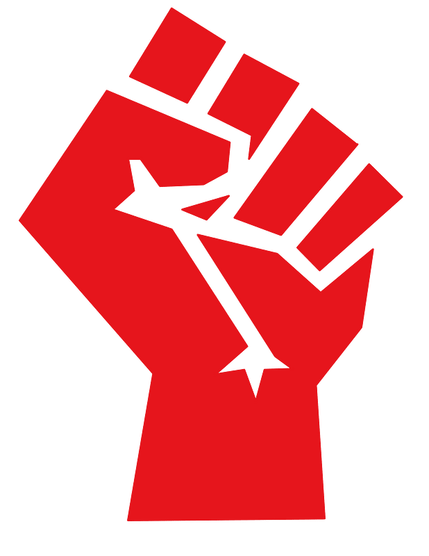 Red stylized fist