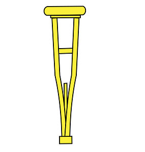 Meuble héraldique bequille
