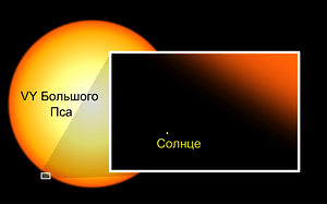 Sun and VY Canis Majoris-ru