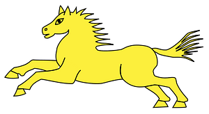 Meuble héraldique cheval-effrayé
