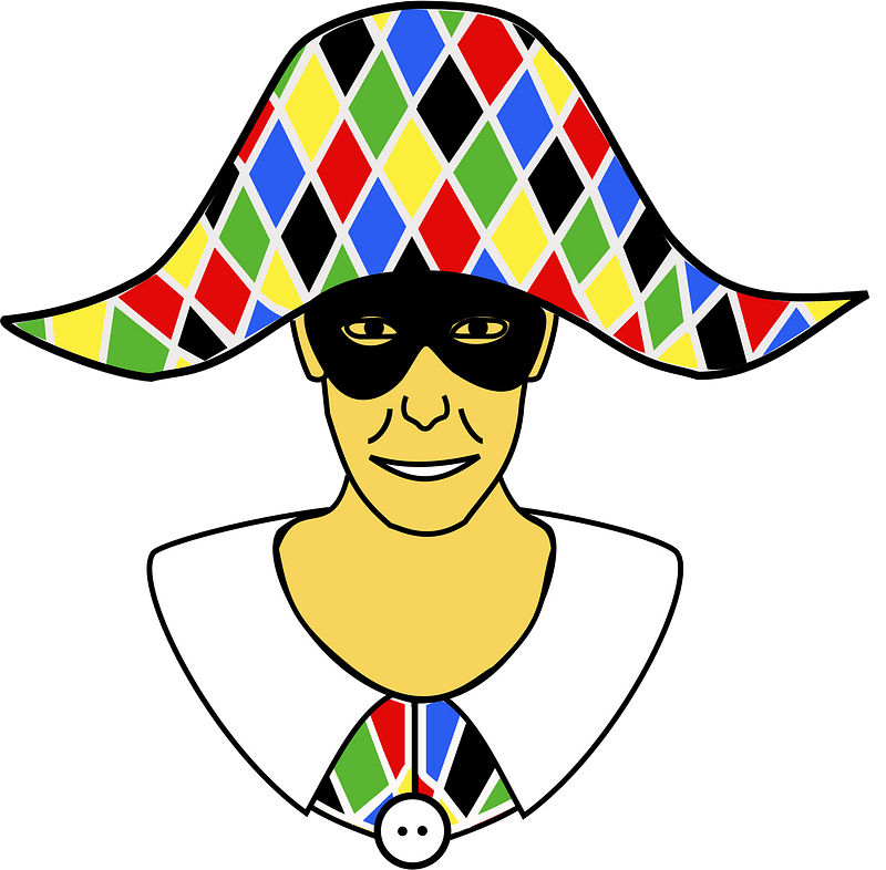 Meuble héraldique tete-arlequin