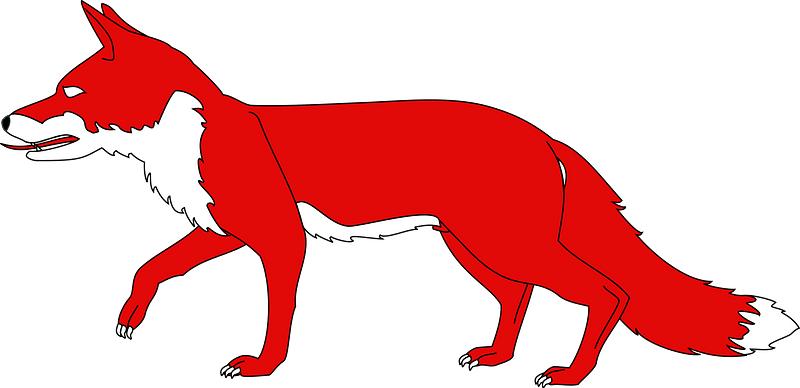 Meuble héraldique Renard passant