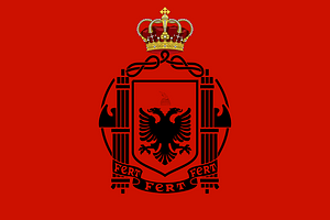 Flag of Albania (1939-1943; crowned)