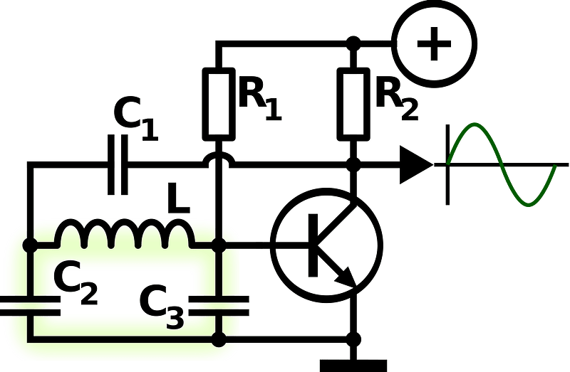 Colpitt oscillator bjt