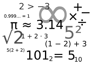 Lots of math symbols and numbers