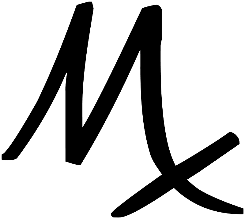 Mx, a symbol for minim in the apothecaries' system