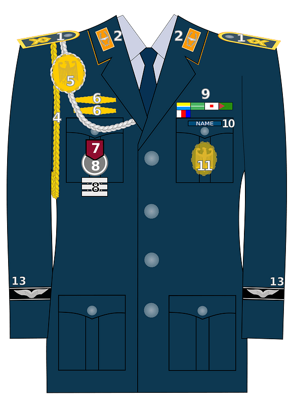 Trageweise (Heer + Luftwaffe) (Luftwaffenfarben)