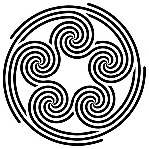 Five-fivefold-spirals-quintuple-pentaskelion