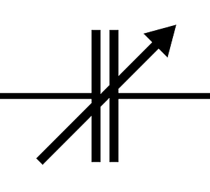 Variable capacitor symbol